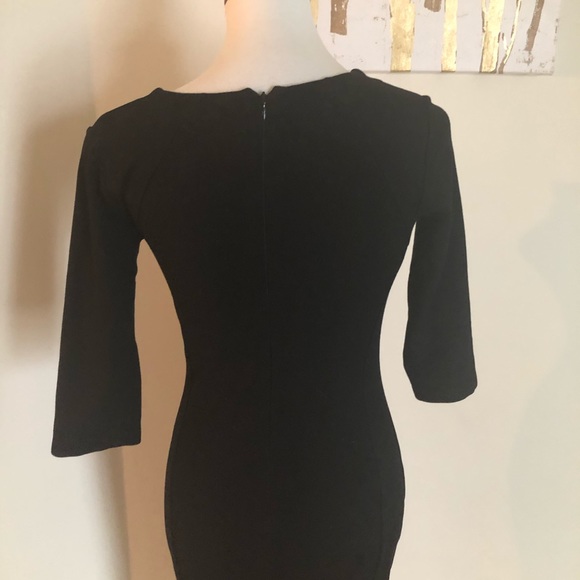 ASOS Classy Chic Black 3/4 Sleeve Midi Dress - Picture 7 of 7